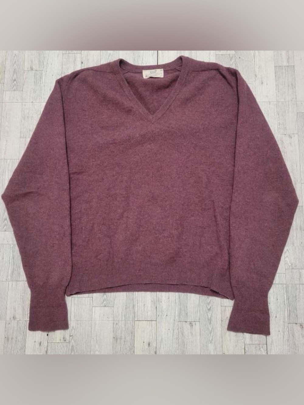 Men's Lord Jeff 100% Virgin Australian Lambswool Knit V Neck Sweater Size XL